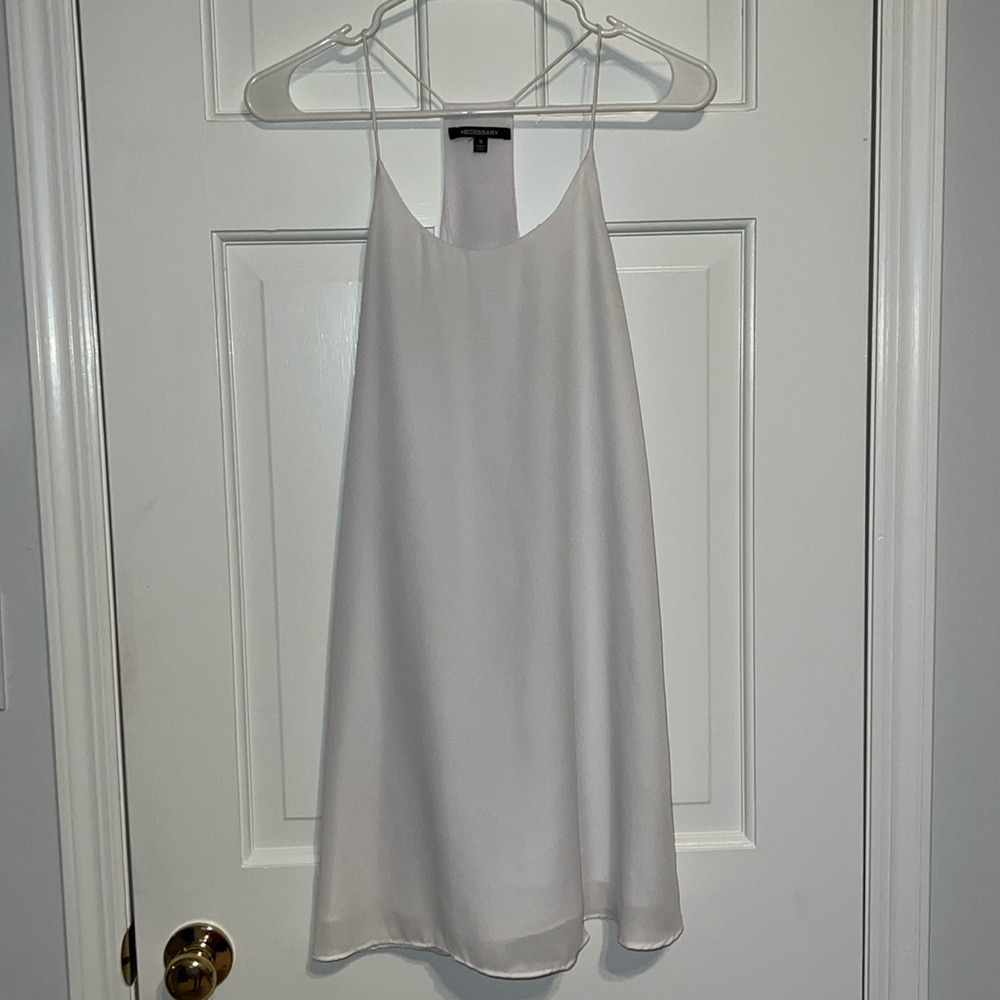 White Flowy Mini Dress